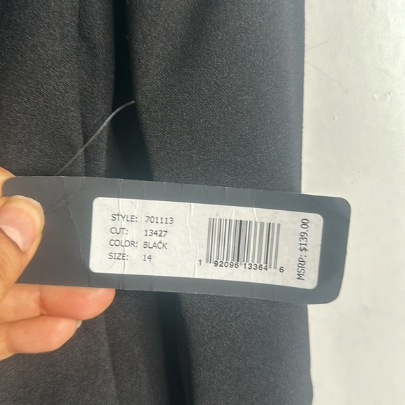 Bebe jumpsuit wide leg slits side black size 14 new - Picture 7 of 13